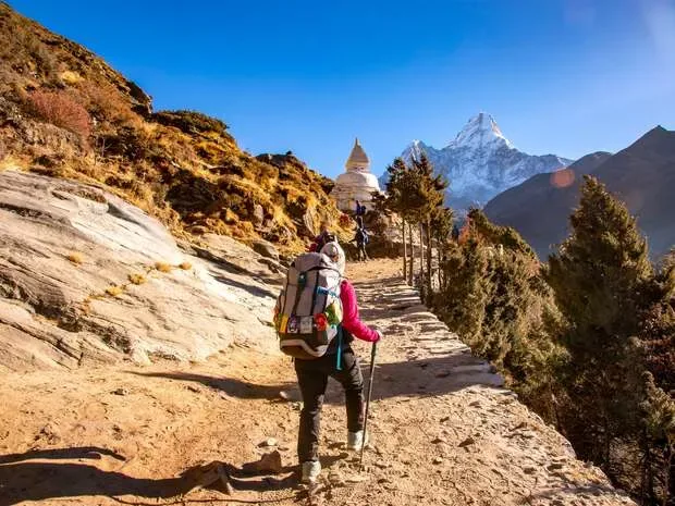 Guide enjoyed at Everest Base Camp